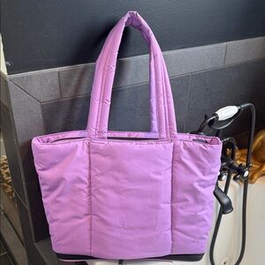Calpak expandable laptop tote- Lilac